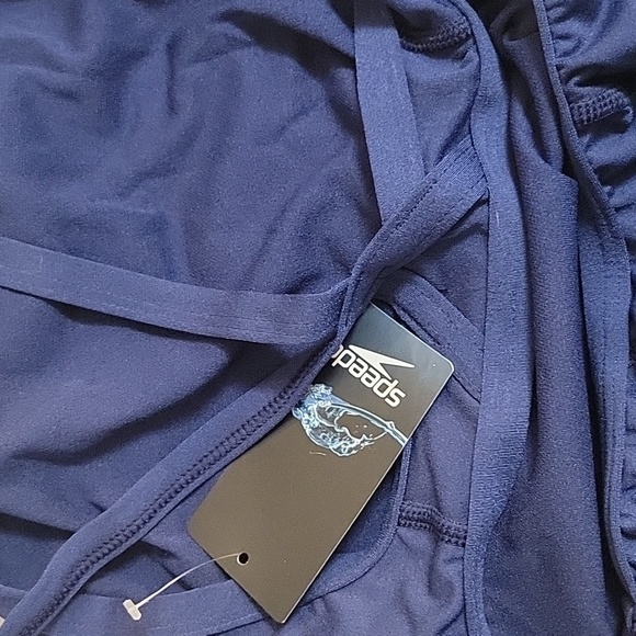 Speedo Women's Swimsuit One Piece Endurance+ Flyback Solid Navy 28 adult - Picture 10 of 11